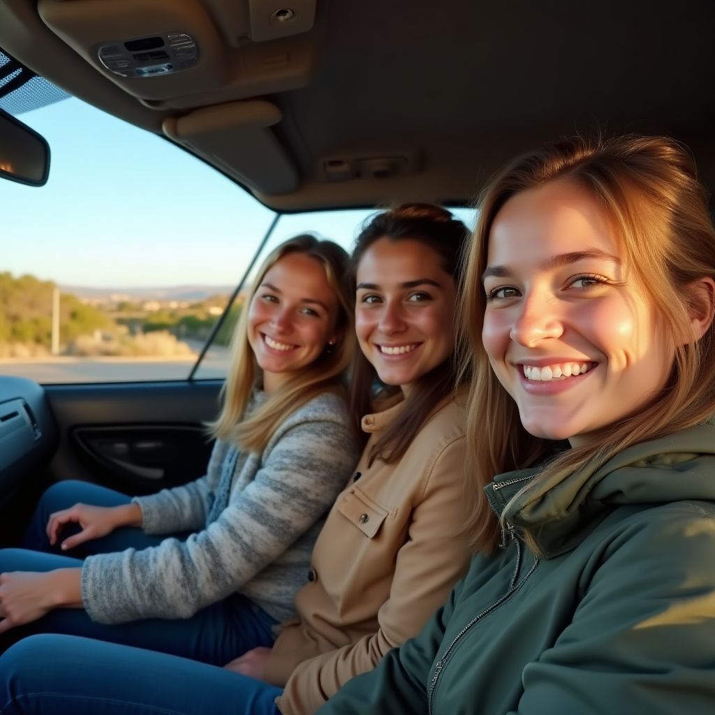 Familia viajando por Argentina.